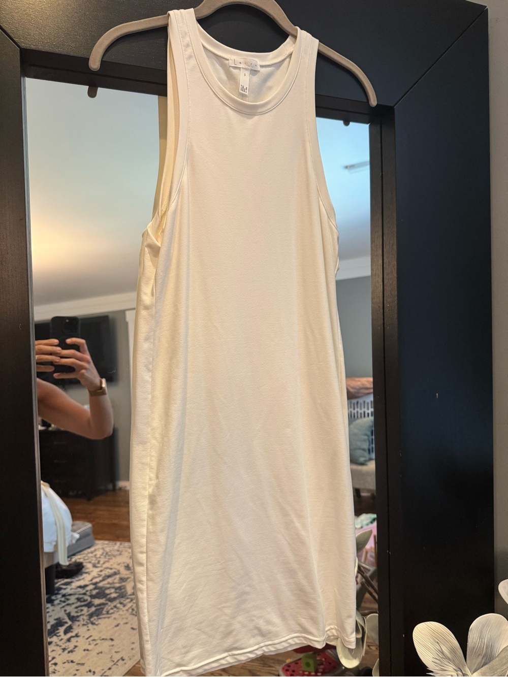 Leith White Sleeveless Mini Tank Dress